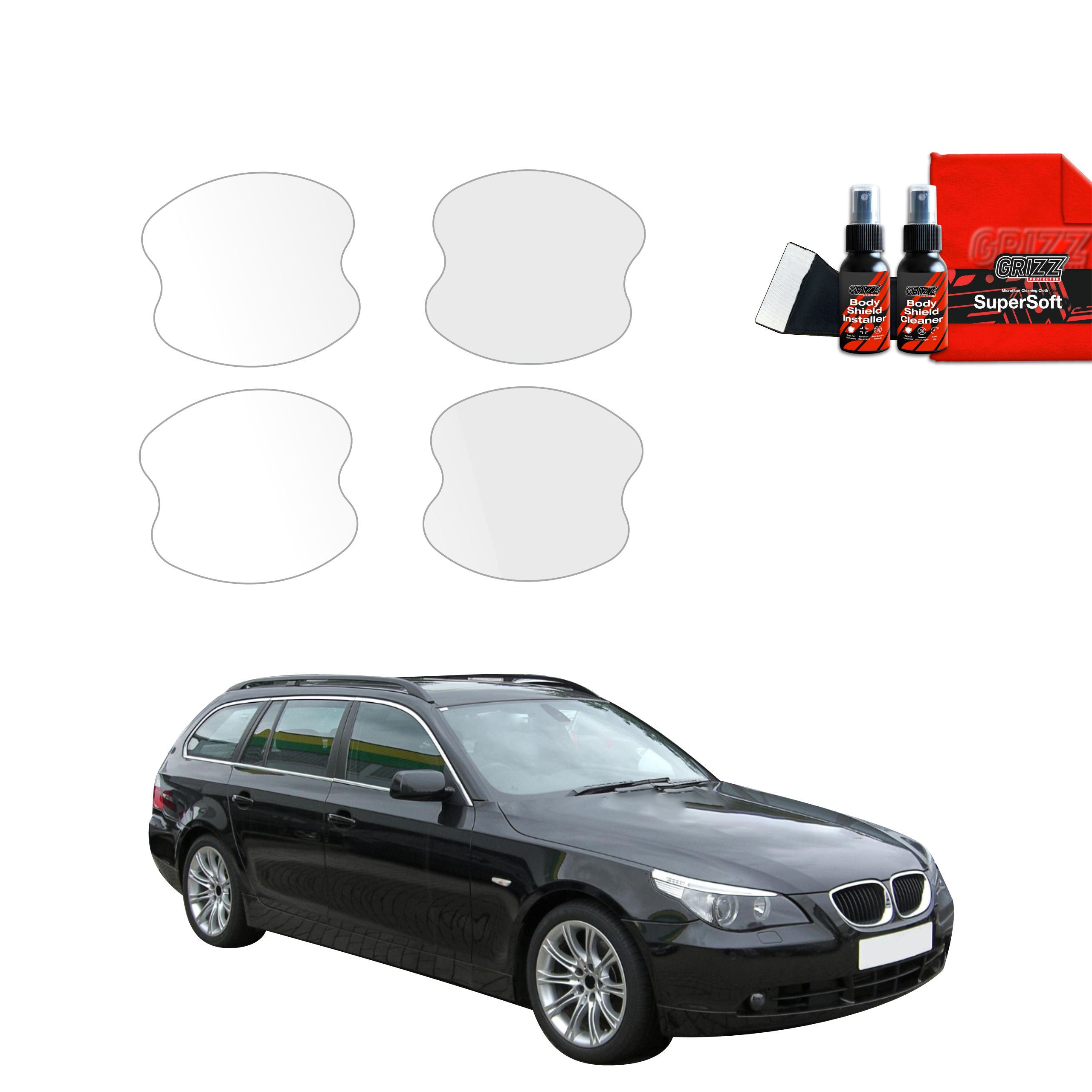4in1 Schutzfolie Grizz Protector für Türgriffmulden - BMW 5 E61 Kombi PreLCI (2003-2007)
