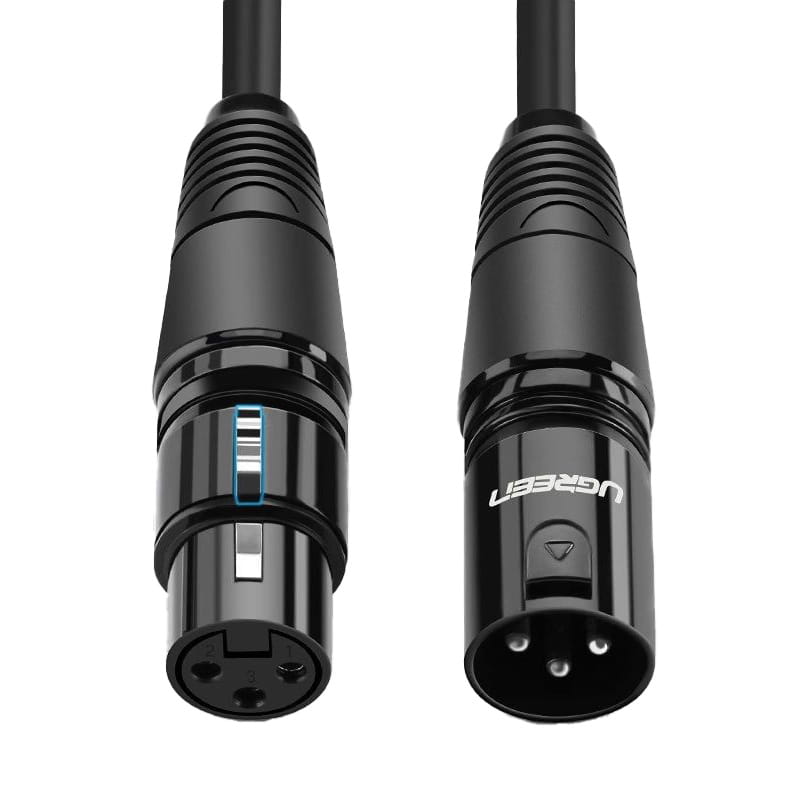 Ugreen Audio / Verlängerungs / Mikrofonkabel XLR (weiblich) - XLR (männlich), 1 m, Schwarz