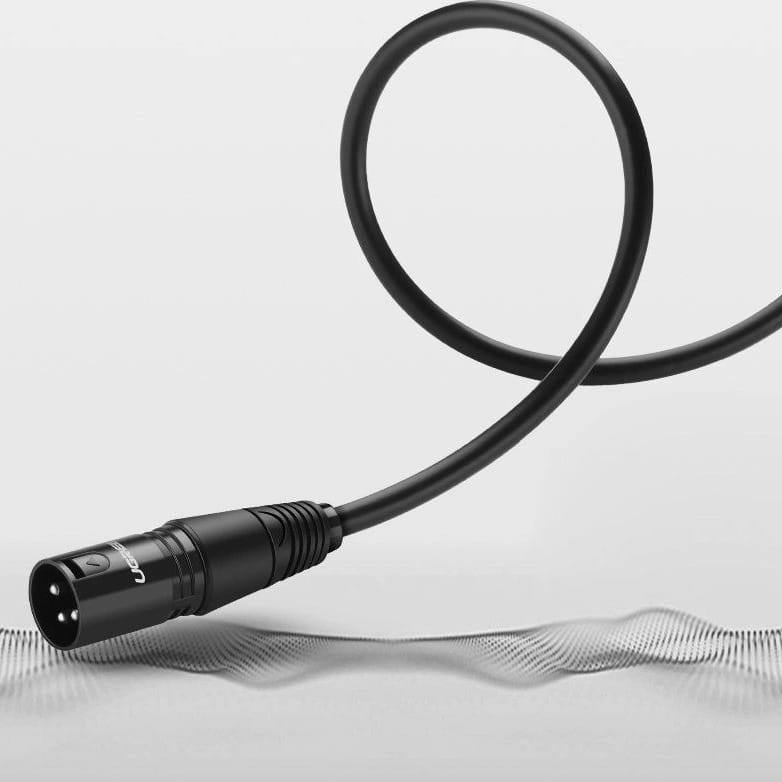 Ugreen Audio / Verlängerungs / Mikrofonkabel XLR (weiblich) - XLR (männlich), 1 m, Schwarz