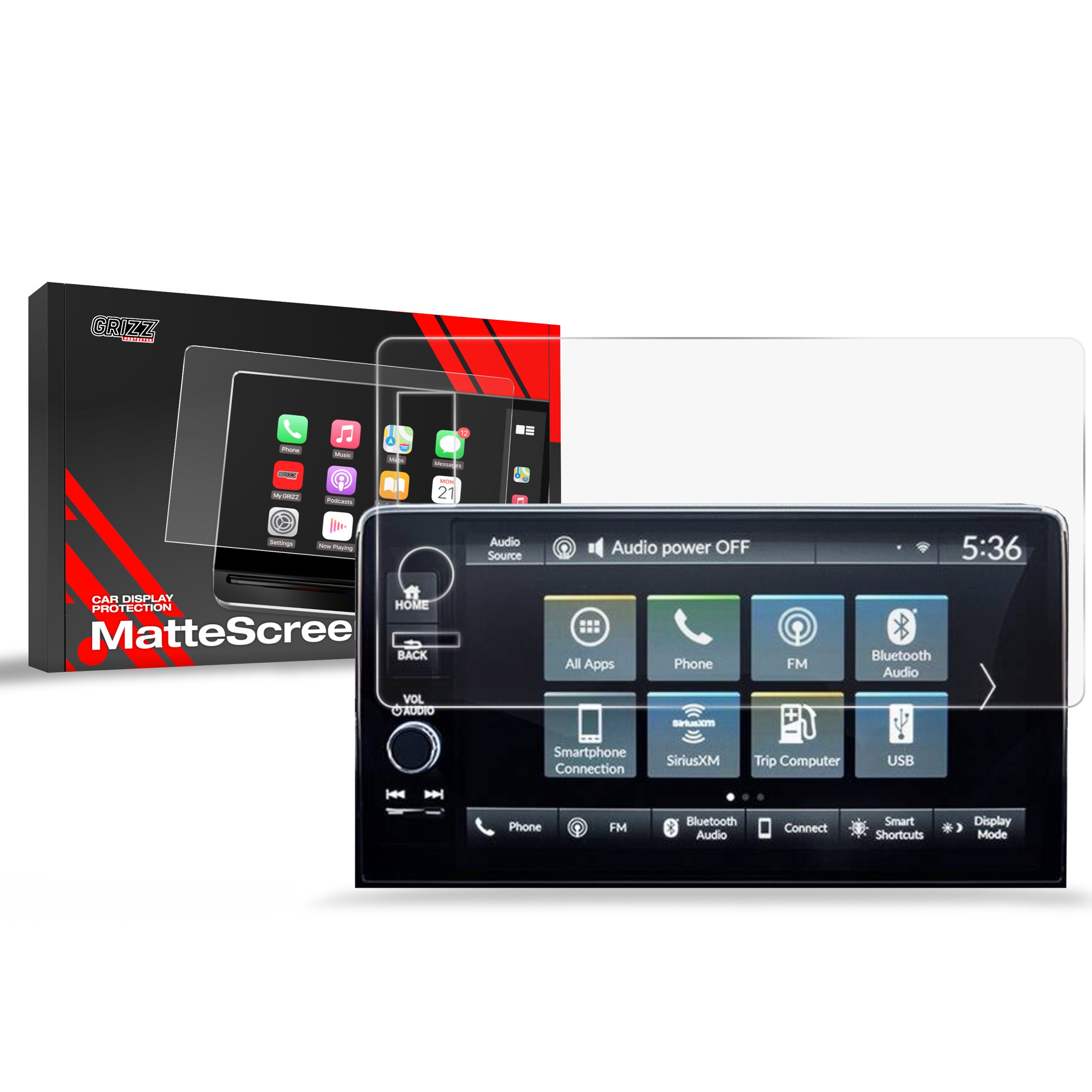 Matte Autodisplayfolie für Honda Civic XI 9" (2021-...), Grizz Protector
