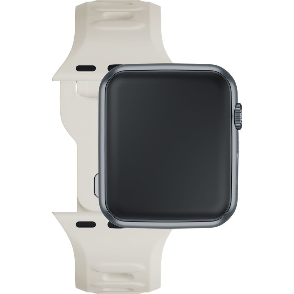 Armband für Apple Watch 49/46/45/44 mm, 3mk Silicone Watch Strap, Creme