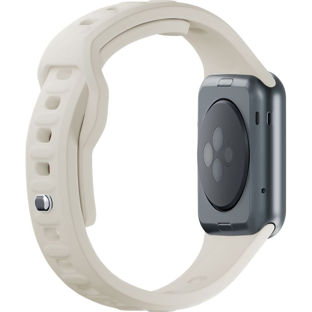 Armband für Apple Watch 49/46/45/44 mm, 3mk Silicone Watch Strap, Creme