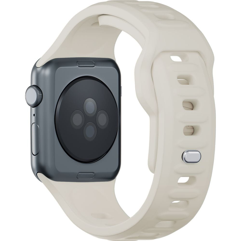 Armband für Apple Watch 49/46/45/44 mm, 3mk Silicone Watch Strap, Creme