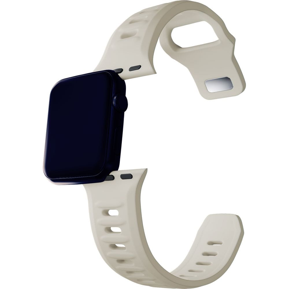 Armband für Apple Watch 49/46/45/44 mm, 3mk Silicone Watch Strap, Creme