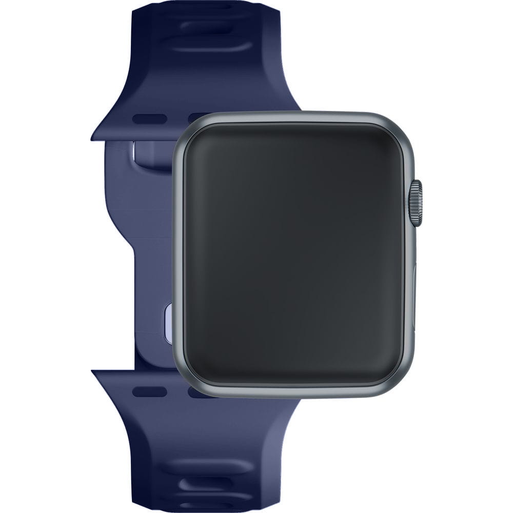 Armband für Apple Watch 49/46/45/44 mm, 3mk Silicone Watch Strap, Dunkelblau