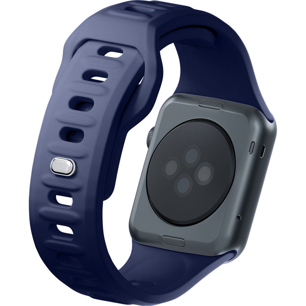 Armband für Apple Watch 49/46/45/44 mm, 3mk Silicone Watch Strap, Dunkelblau