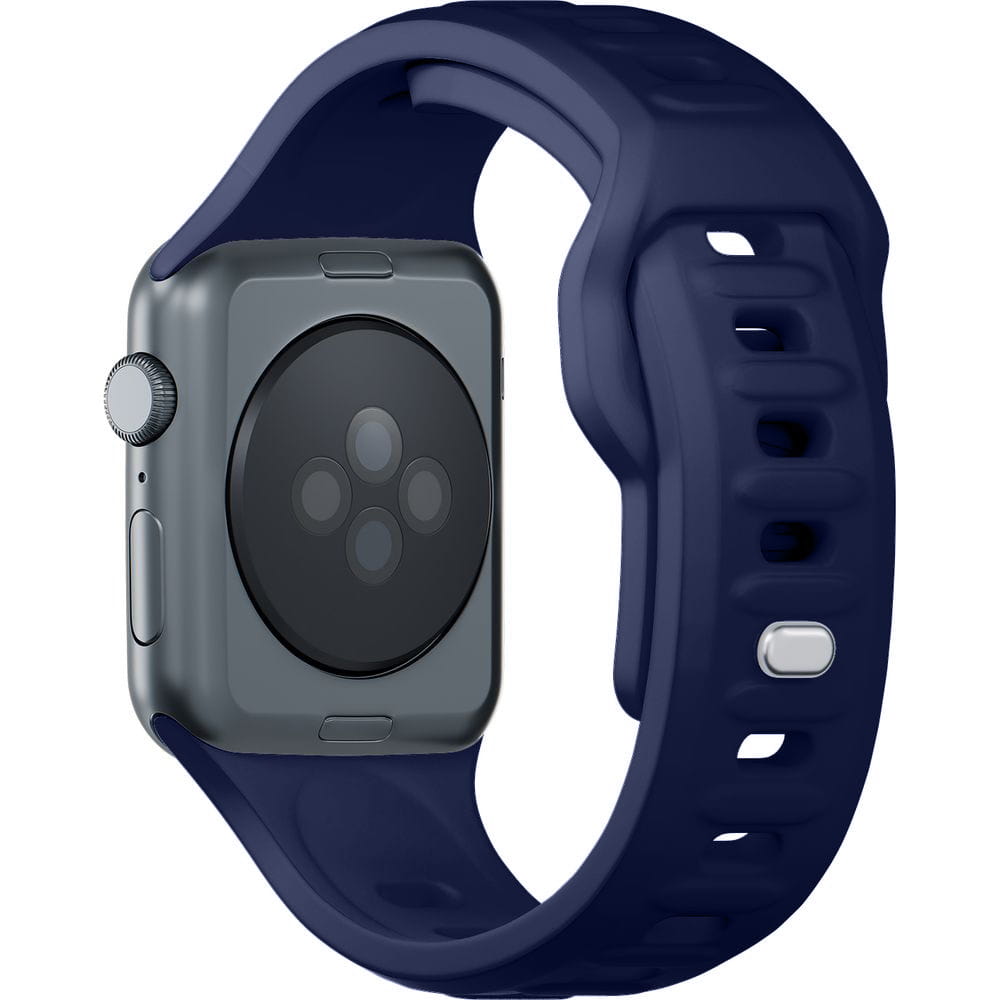 Armband für Apple Watch 49/46/45/44 mm, 3mk Silicone Watch Strap, Dunkelblau