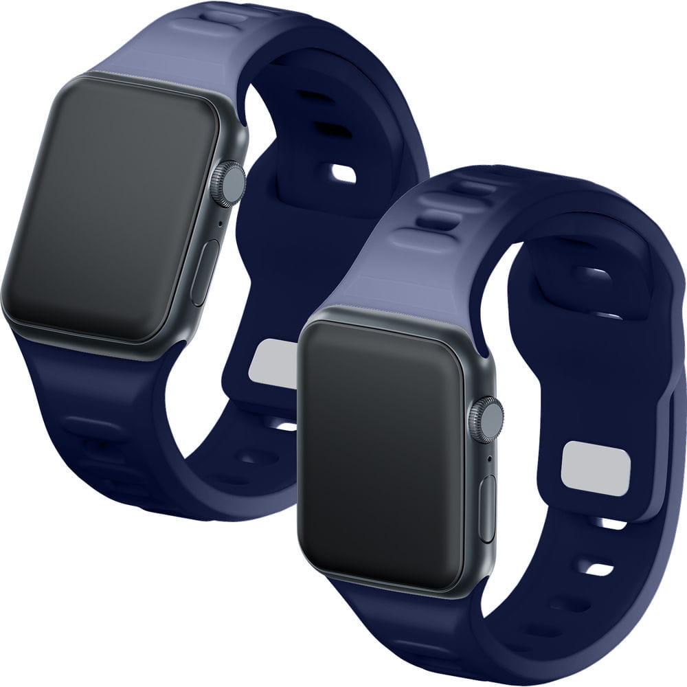 Armband für Apple Watch 49/46/45/44 mm, 3mk Silicone Watch Strap, Dunkelblau