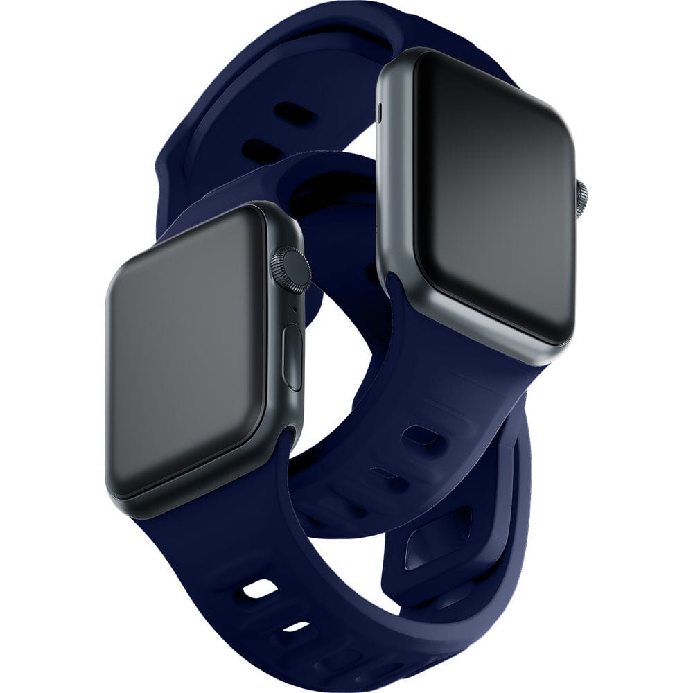 Armband für Apple Watch 49/46/45/44 mm, 3mk Silicone Watch Strap, Dunkelblau