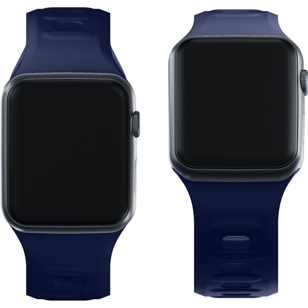 Armband für Apple Watch 49/46/45/44 mm, 3mk Silicone Watch Strap, Dunkelblau