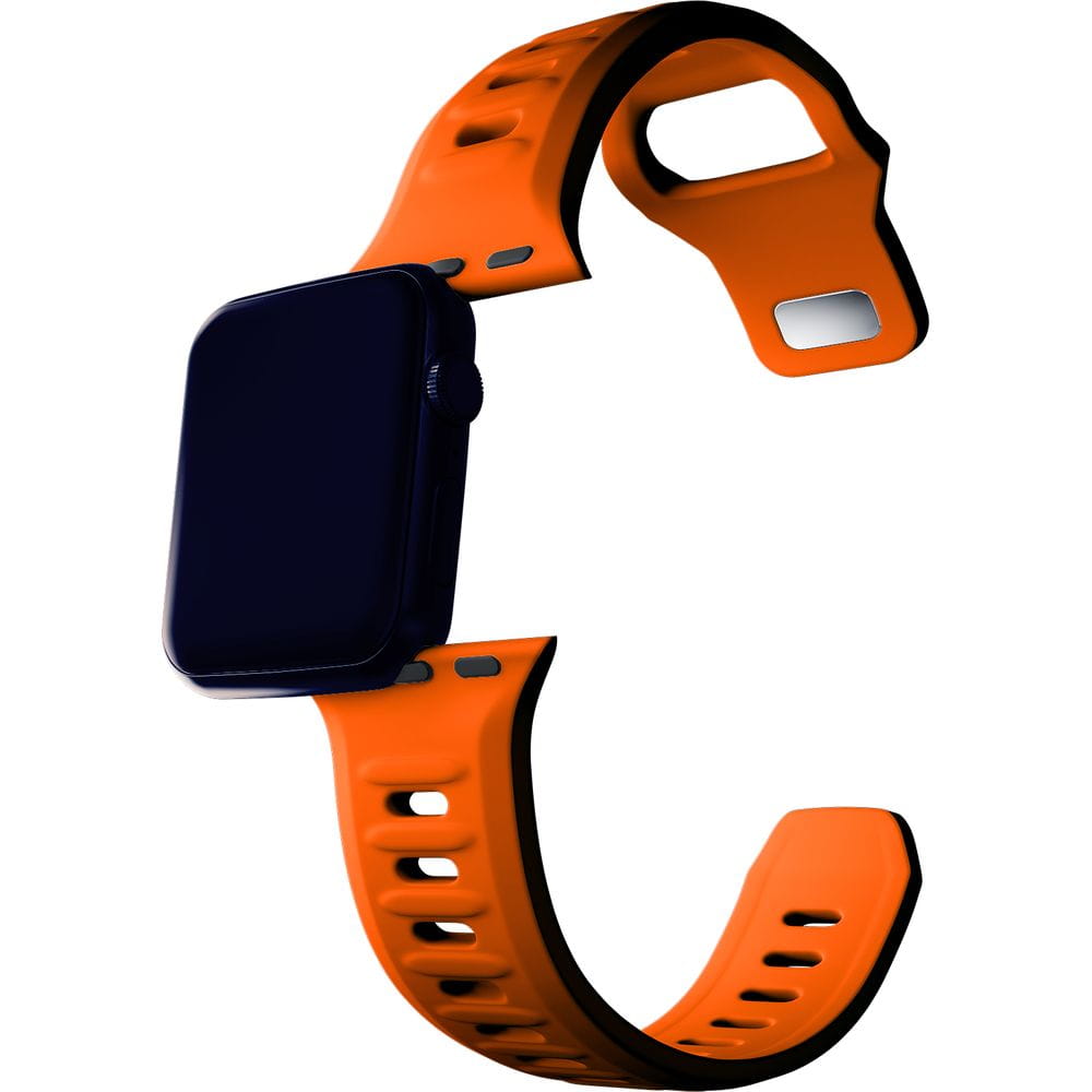 Armband für Apple Watch 49/46/45/44 mm, 3mk Silicone Watch Strap, Orange