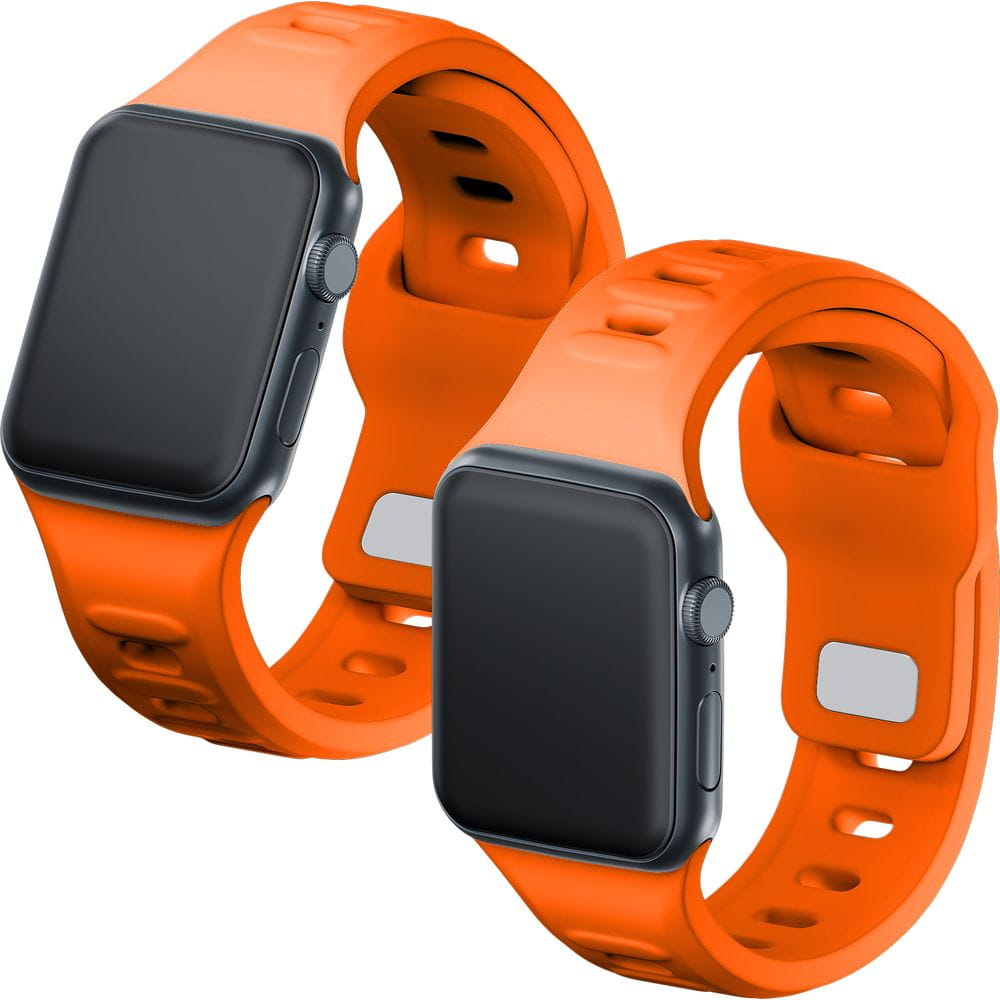 Armband für Apple Watch 49/46/45/44 mm, 3mk Silicone Watch Strap, Orange