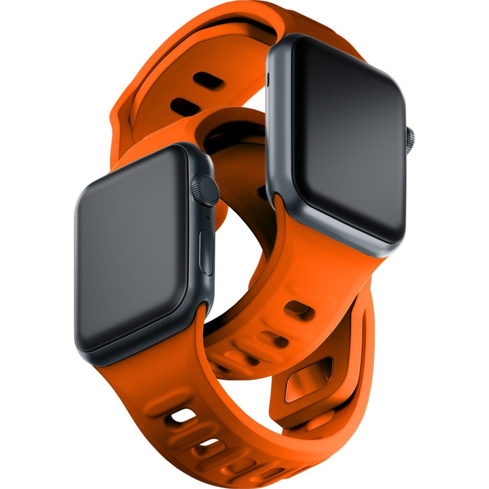 Armband für Apple Watch 49/46/45/44 mm, 3mk Silicone Watch Strap, Orange