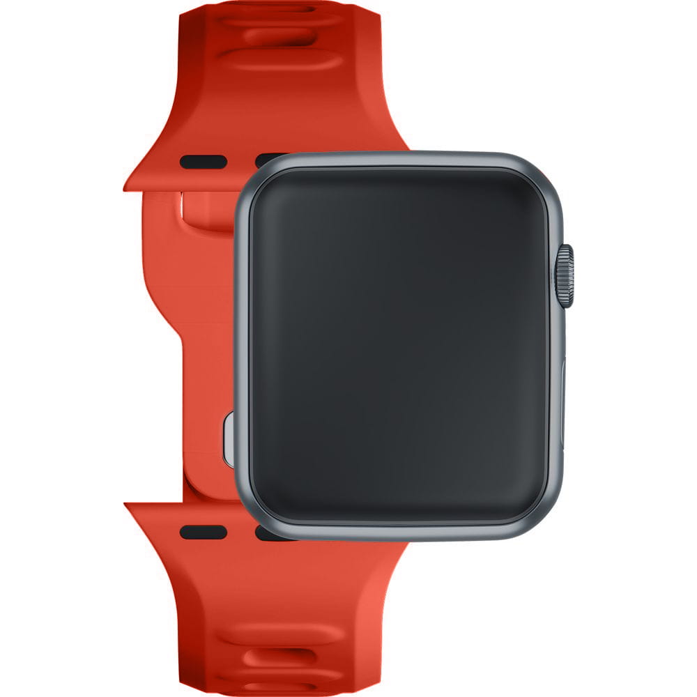 Armband für Apple Watch 49/46/45/44 mm, 3mk Silicone Watch Strap, Rot