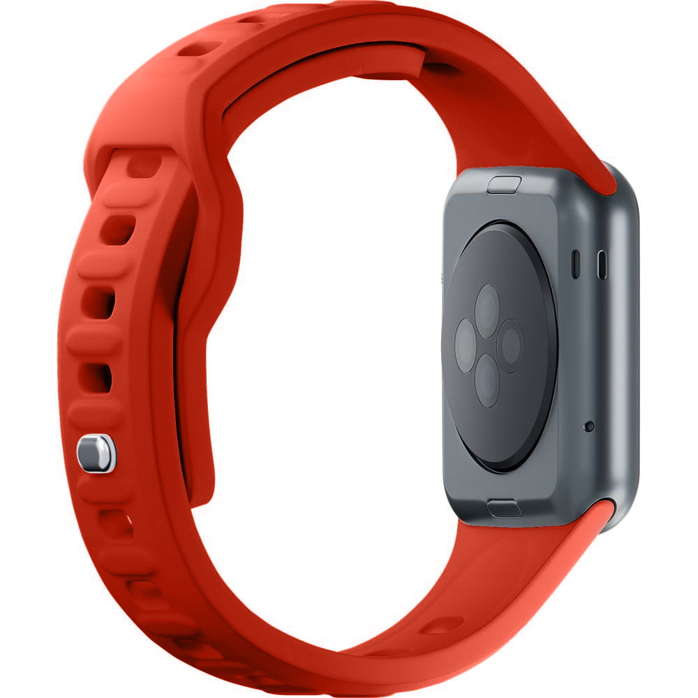 Armband für Apple Watch 49/46/45/44 mm, 3mk Silicone Watch Strap, Rot