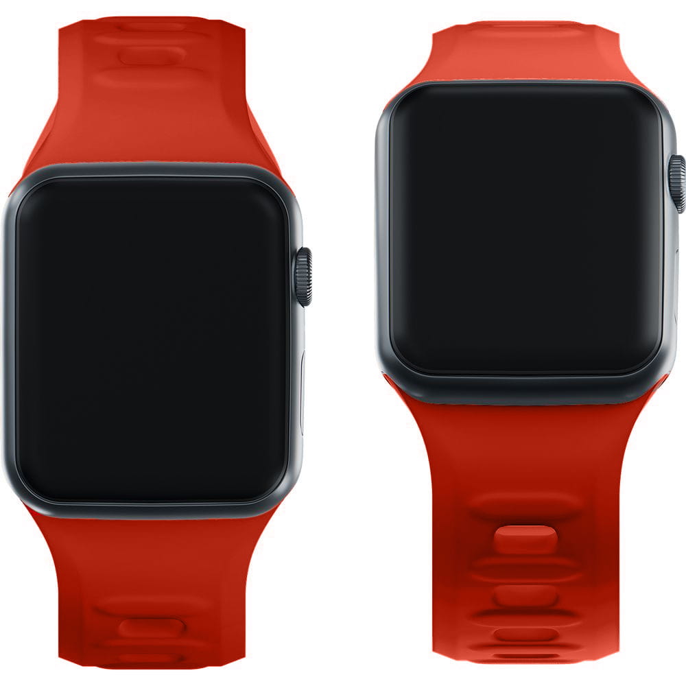 Armband für Apple Watch 49/46/45/44 mm, 3mk Silicone Watch Strap, Rot
