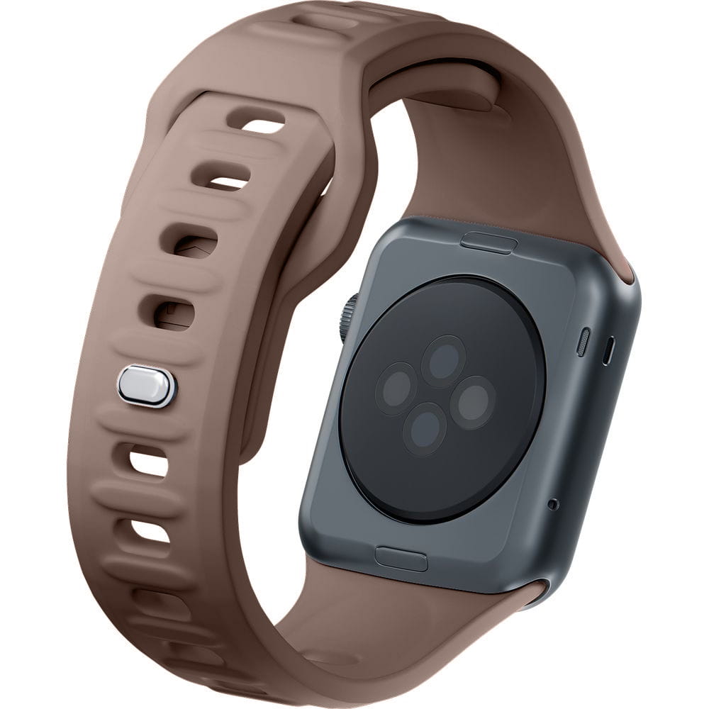 Armband für Apple Watch 49/46/45/44 mm, 3mk Silicone Watch Strap, Braun