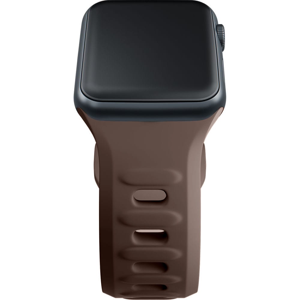 Armband für Apple Watch 49/46/45/44 mm, 3mk Silicone Watch Strap, Braun