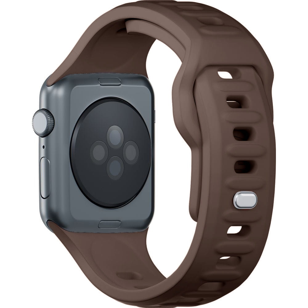 Armband für Apple Watch 49/46/45/44 mm, 3mk Silicone Watch Strap, Braun