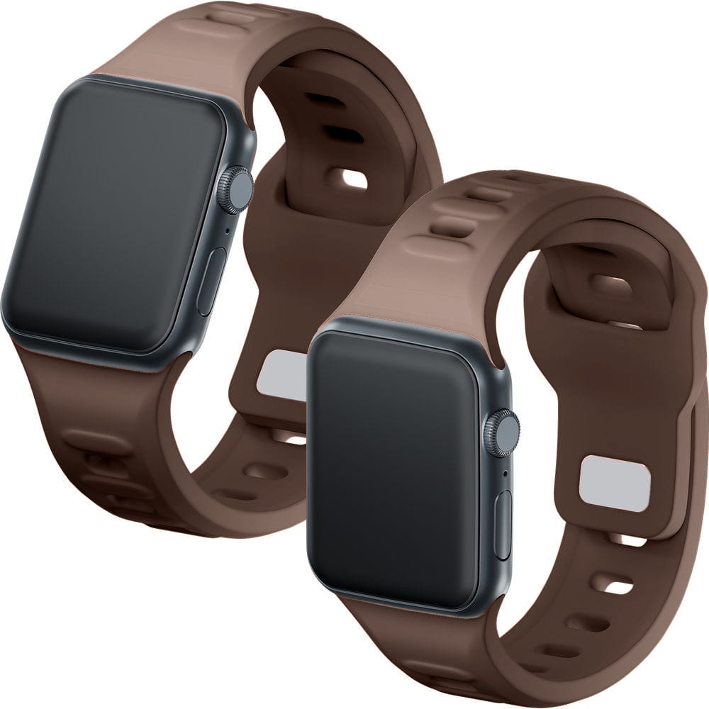 Armband für Apple Watch 49/46/45/44 mm, 3mk Silicone Watch Strap, Braun
