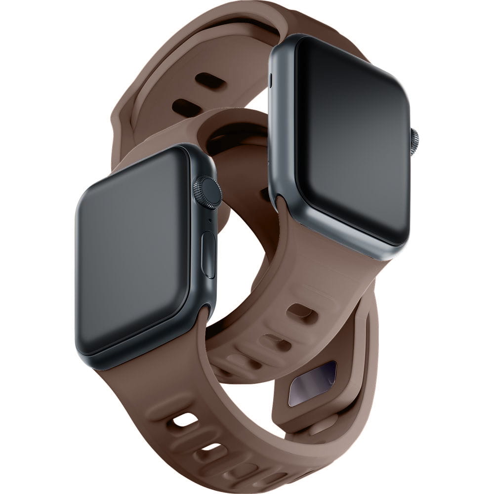 Armband für Apple Watch 49/46/45/44 mm, 3mk Silicone Watch Strap, Braun