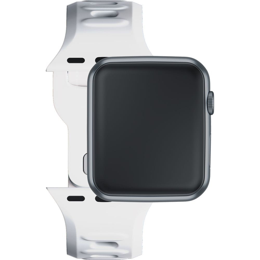 Armband für Apple Watch 49/46/45/44 mm, 3mk Silicone Watch Strap, Weiß