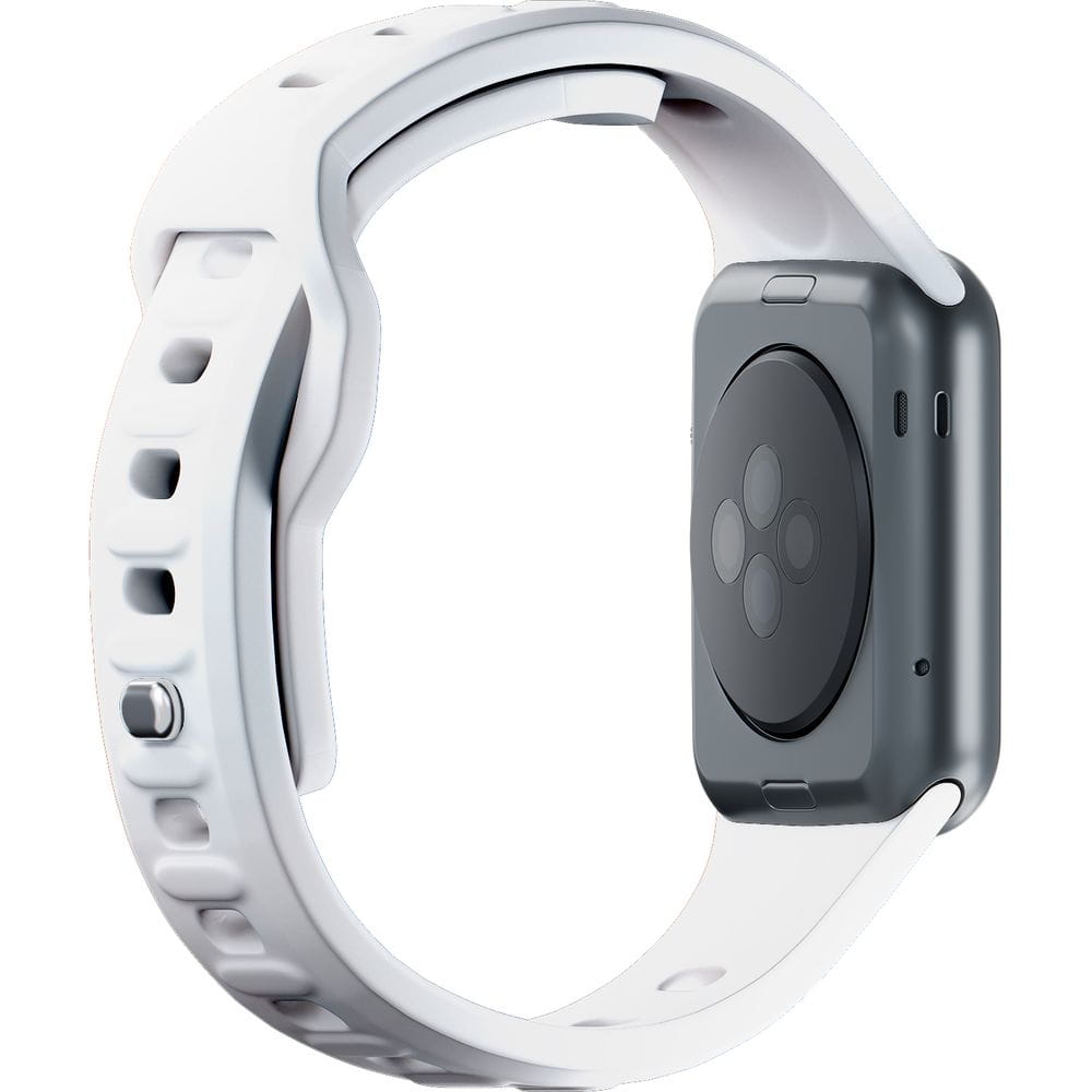 Armband für Apple Watch 49/46/45/44 mm, 3mk Silicone Watch Strap, Weiß
