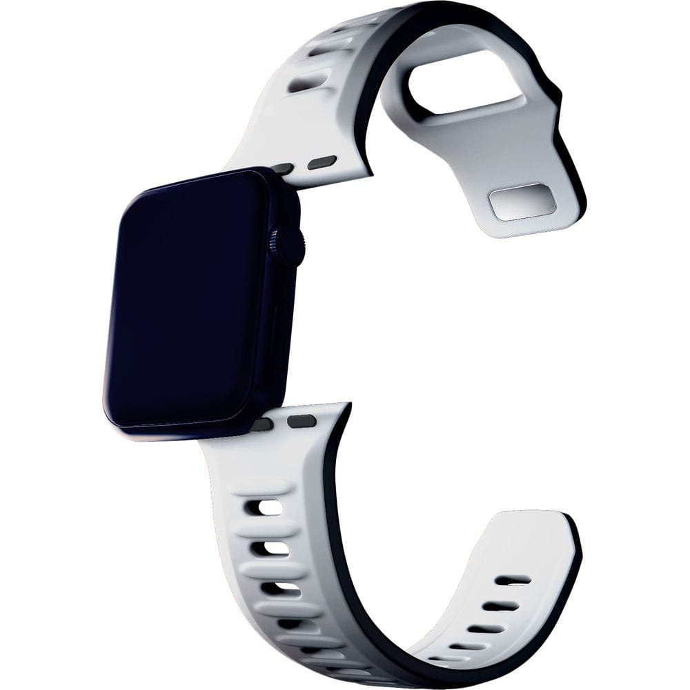 Armband für Apple Watch 49/46/45/44 mm, 3mk Silicone Watch Strap, Weiß