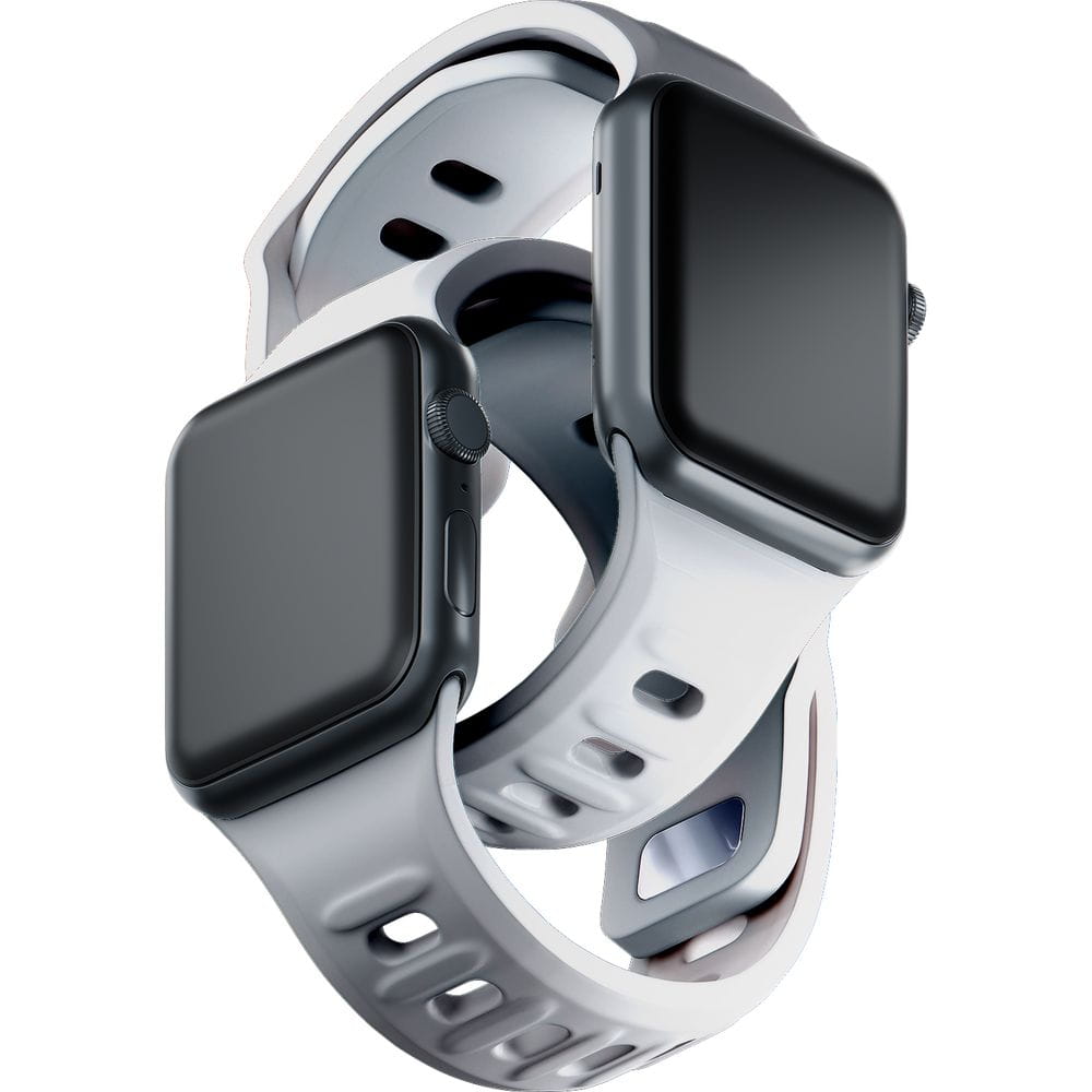 Armband für Apple Watch 49/46/45/44 mm, 3mk Silicone Watch Strap, Weiß