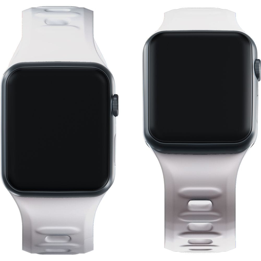 Armband für Apple Watch 49/46/45/44 mm, 3mk Silicone Watch Strap, Weiß