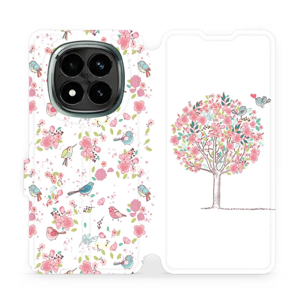 Handyhülle mit klappe für Xiaomi Redmi Note 14 Pro Plus 5G, Mobiwear Book, Rosa Hain