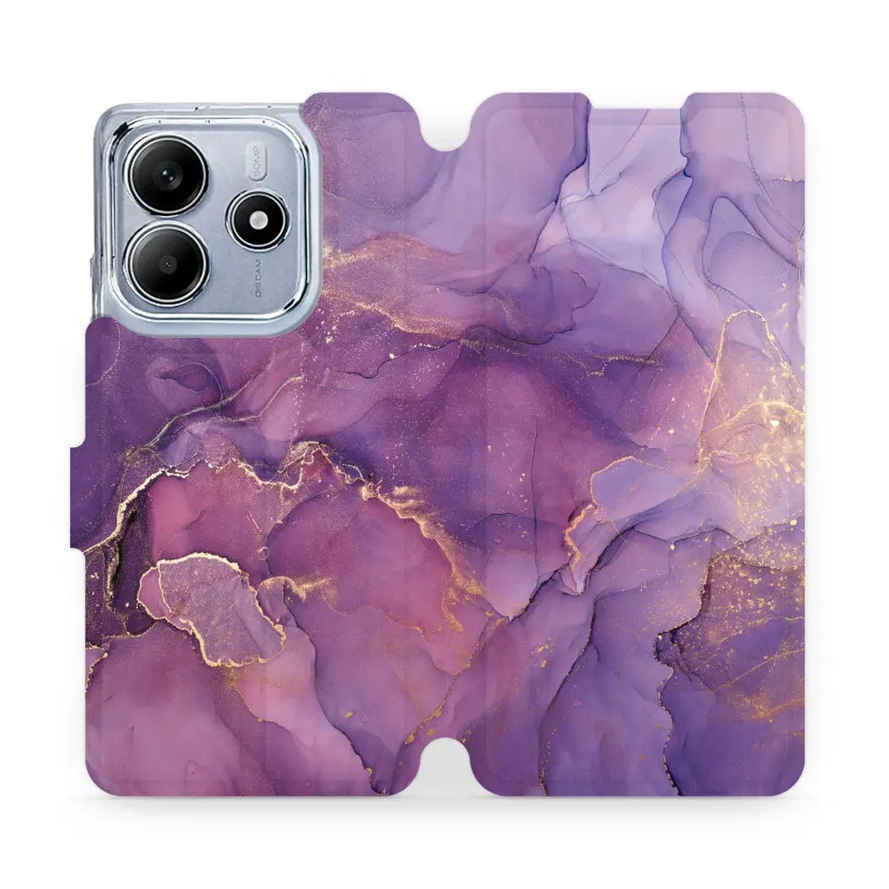 Handyhülle mit klappe für Xiaomi Redmi Note 14 5G, Mobiwear Book, Violett