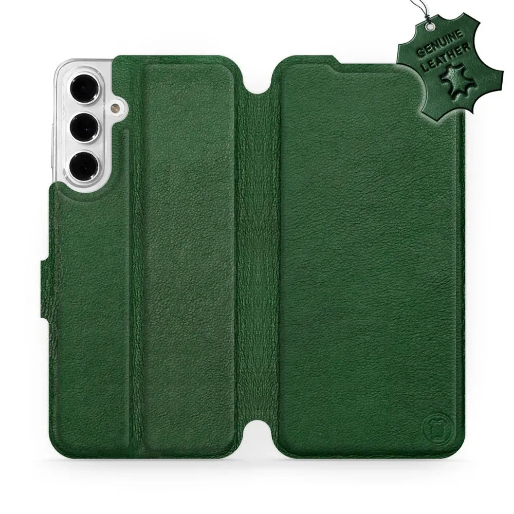 Echtleder Handyhülle für Galaxy A16 5G, Mobiwear Leather, Grün