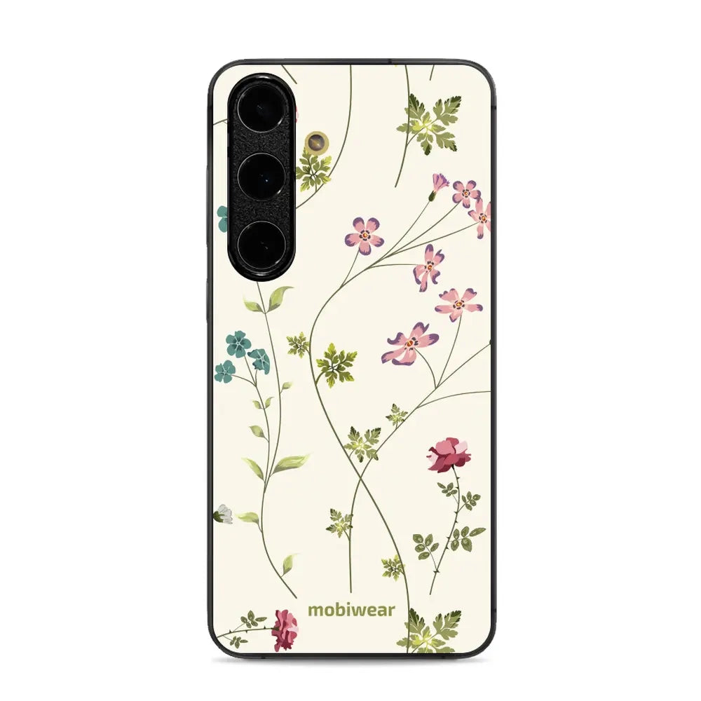 Handyhülle für Galaxy S24 FE, Mobiwear Glossy Case, Idyllische Blüte