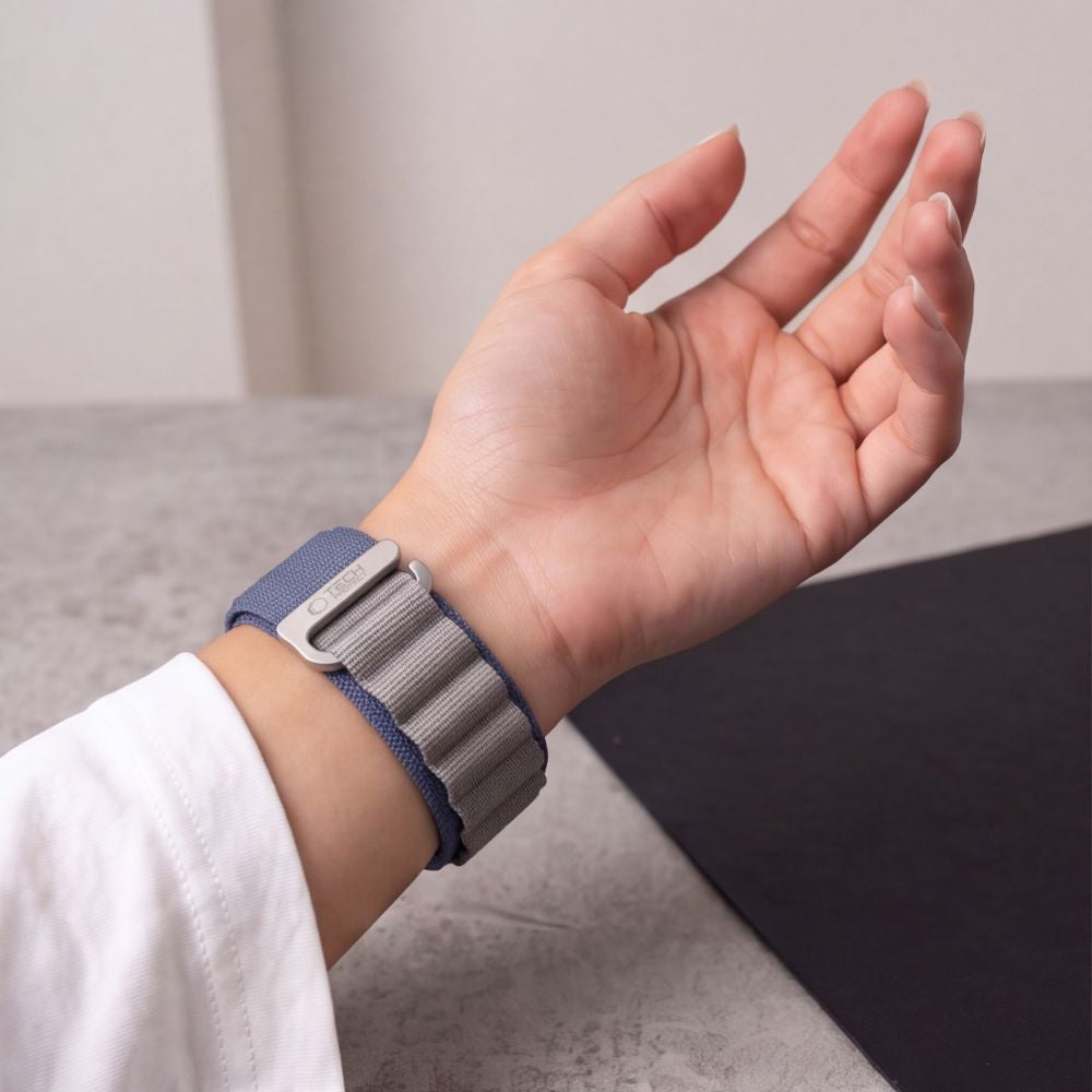 Armband für Apple Watch 49/46/45/44 mm, Tech Protect Nylon Pro, Dunkelgrau (3/9)
