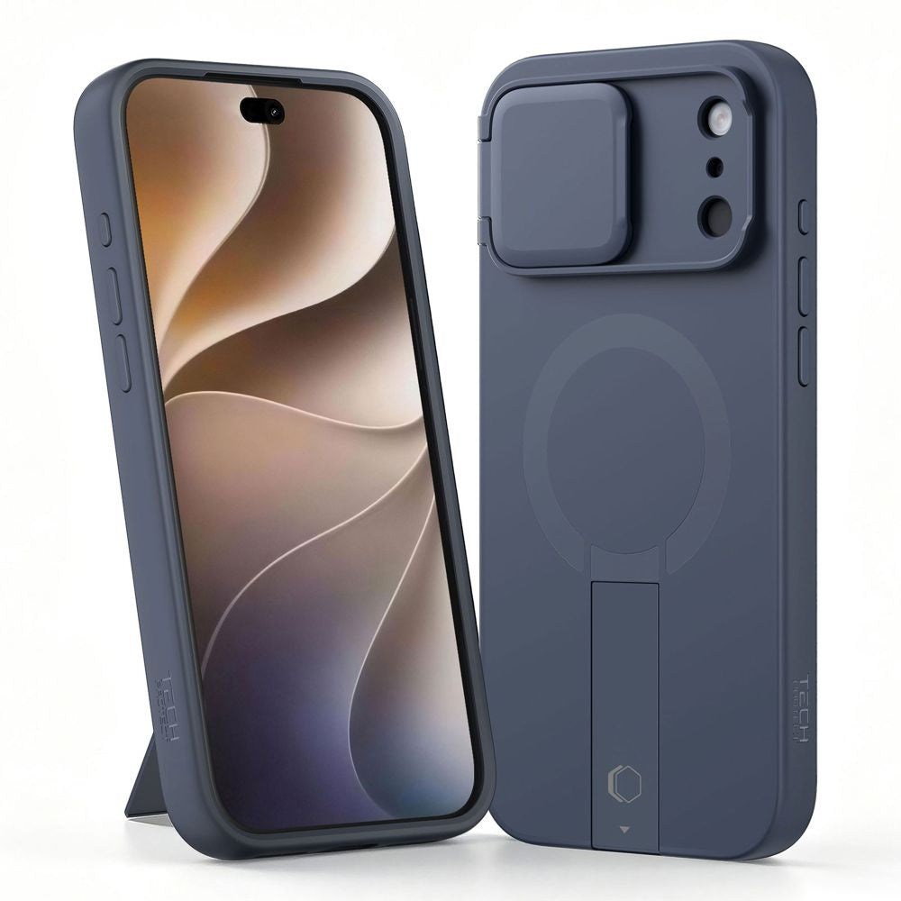 Handyhülle mit Kameraabdeckung für iPhone 18 Pro / 17 Pro, Tech-Protect Kevlar Aura mit MagSafe, Dunkelblau (3/7)