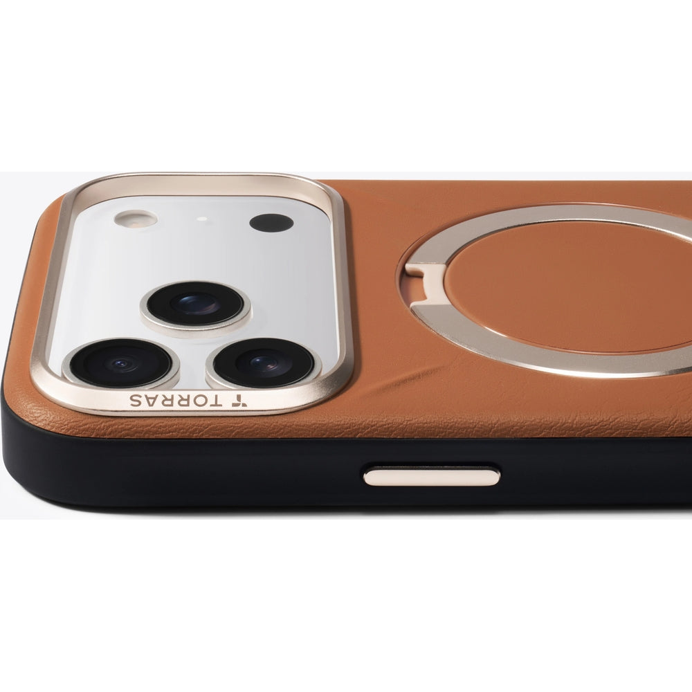 Handyhülle für iPhone 18 Pro Max / 17 Pro Max Torras Ostand Q3 VegSkin, Braun (3/9)