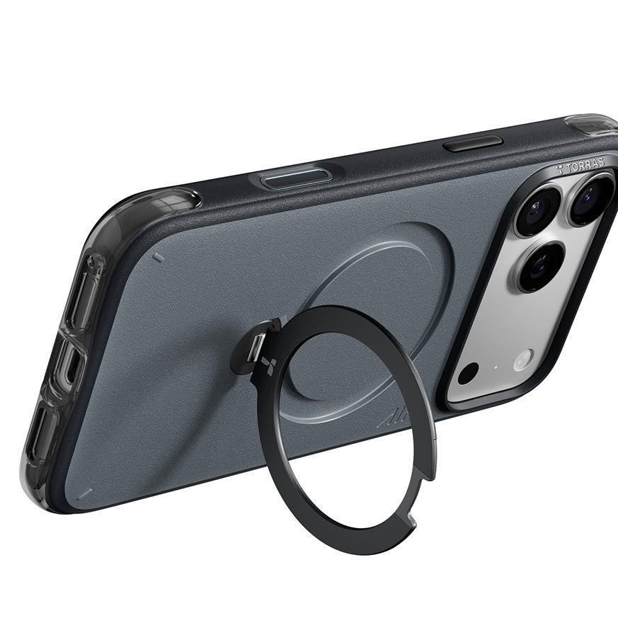 Handyhülle für iPhone 18 Pro Max / 17 Pro Max, Torras Ostand Q3 Air Essential mit MagSafe, Schwarz (4/9)