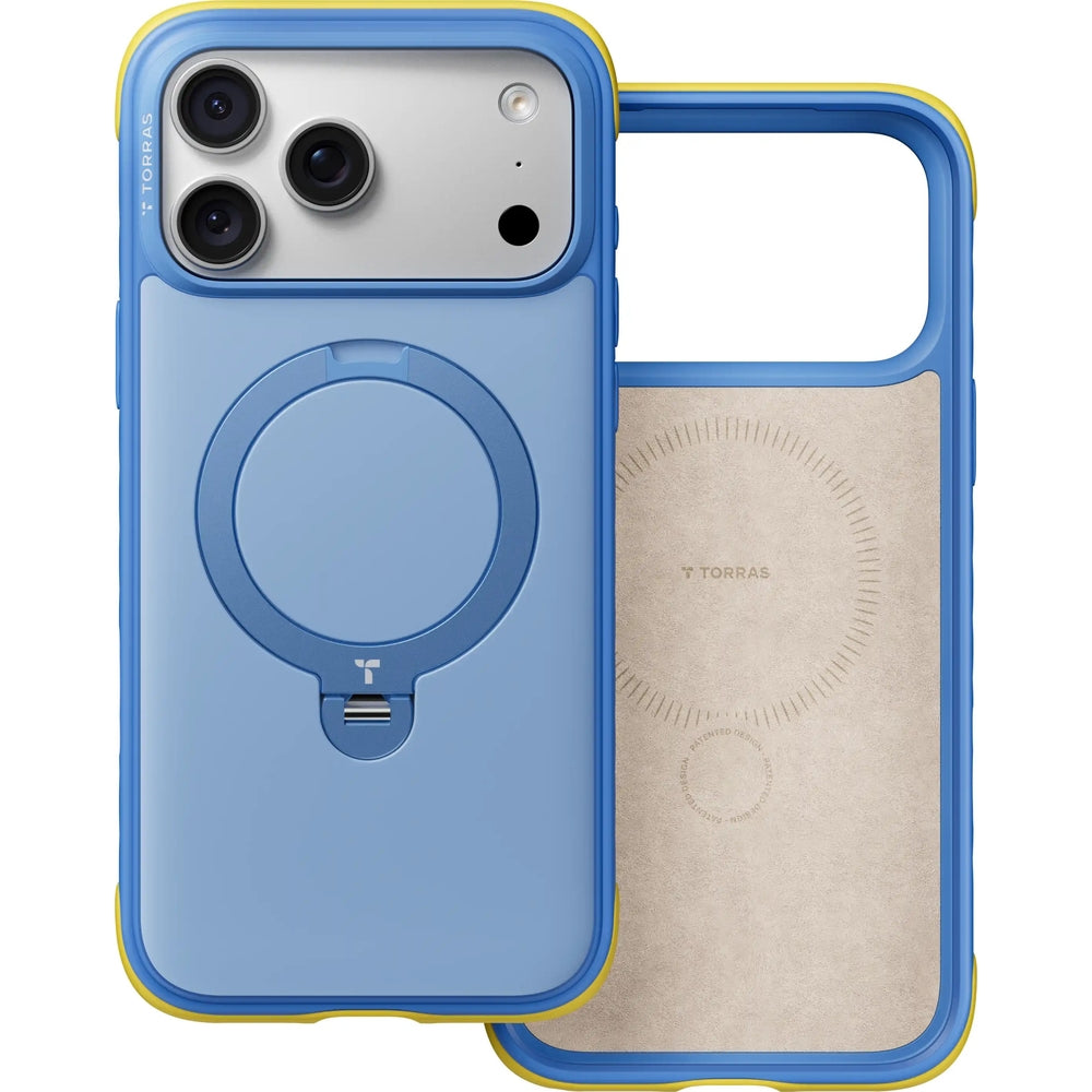 Handyhülle für iPhone 18 Pro Max / 17 Pro Max Torras Ostand Q3 Rugg, Blau (3/7)