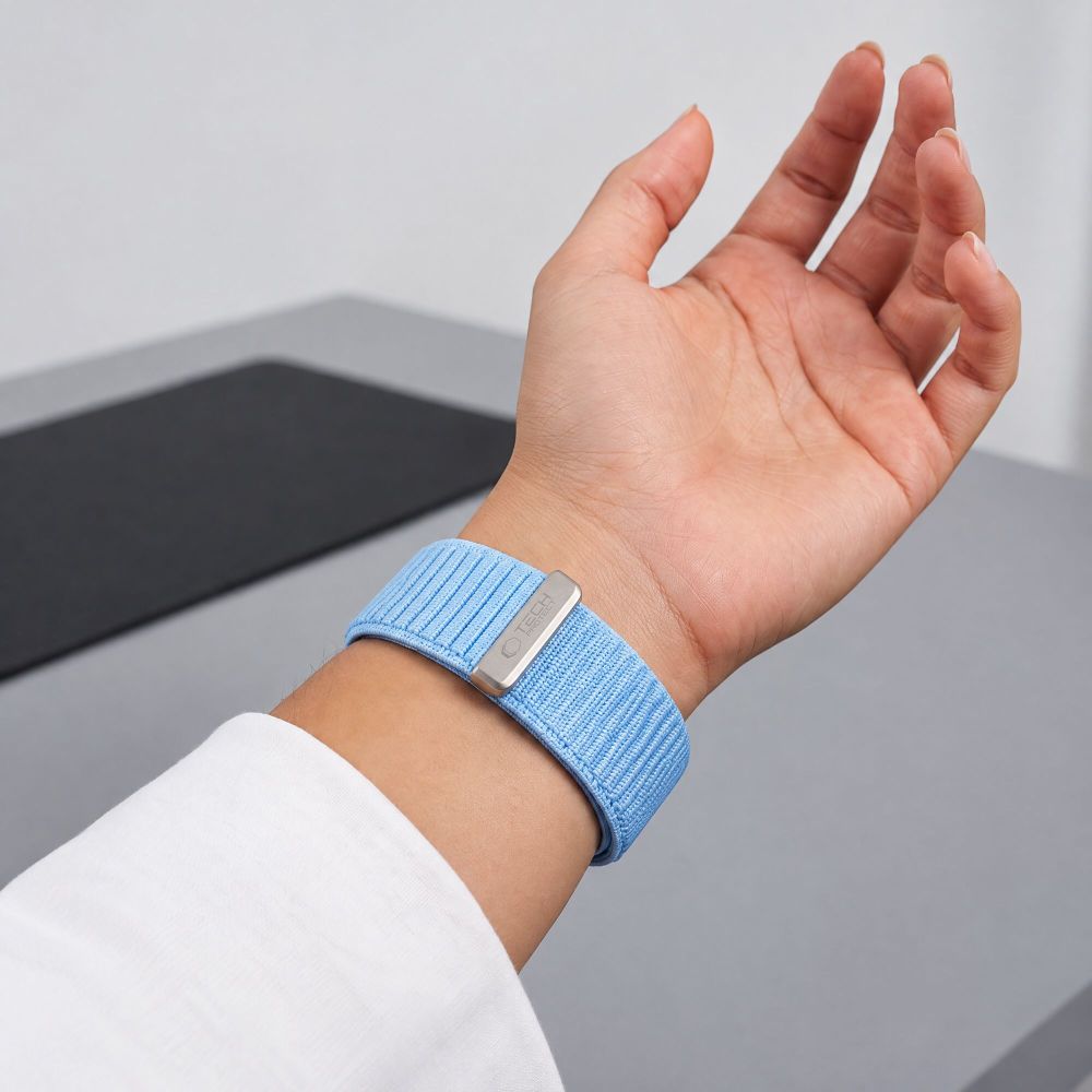 Armband für Apple Watch 44/45/46/49 mm, Tech Protect Nylon Pro, Blau (3/7)
