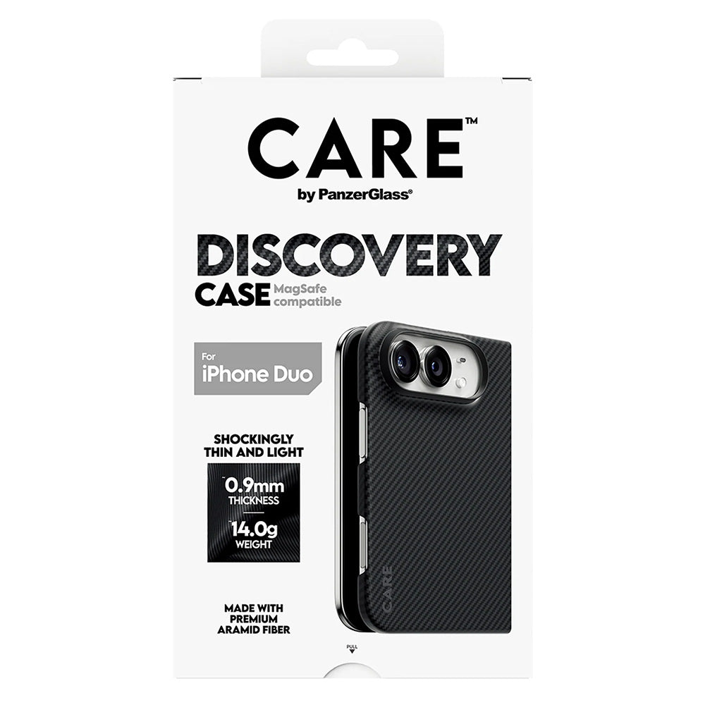 Handyhülle aus Aramid PanzerGlass CARE Discovery Case mit MagSafe für iPhone Duo, Schwarz-Grau (3/6)