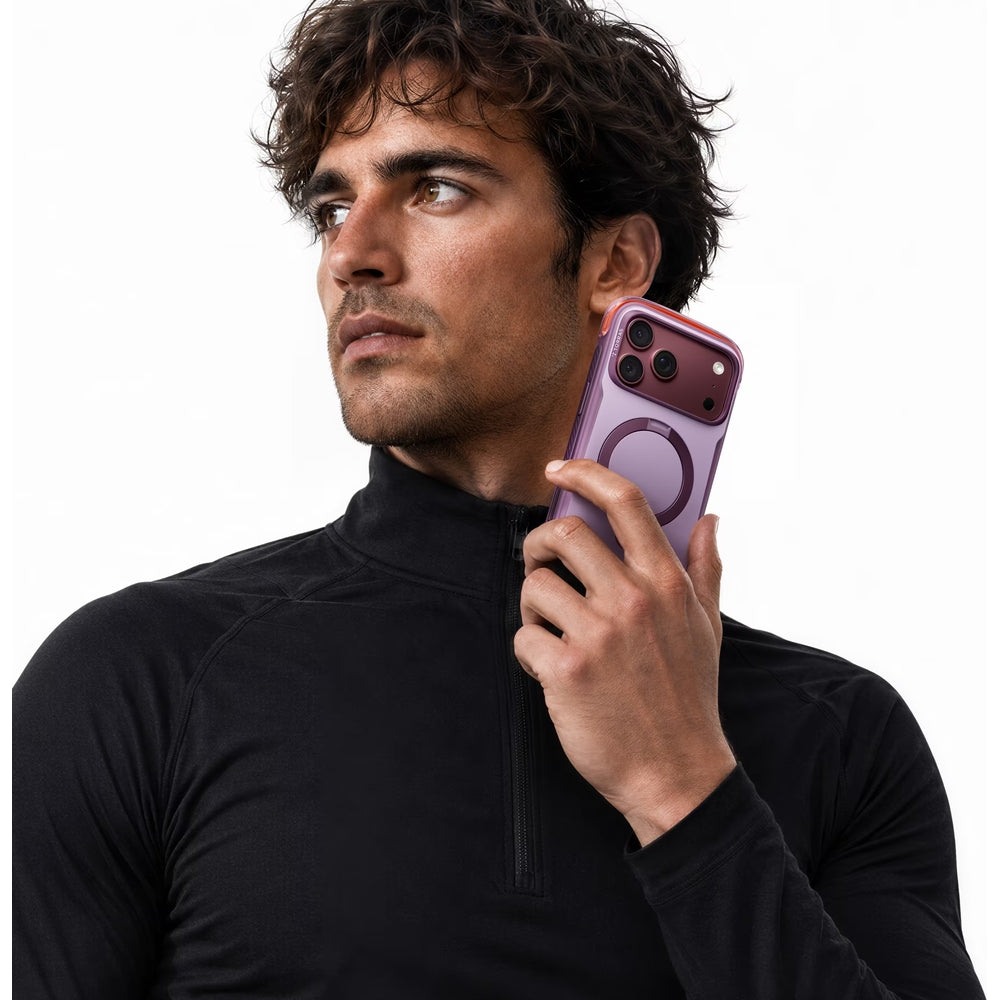 Handyhülle für iPhone 18 Pro / 17 Pro, Torras Ostand Q3 Air Pro mit MagSafe, Violett (3/6)