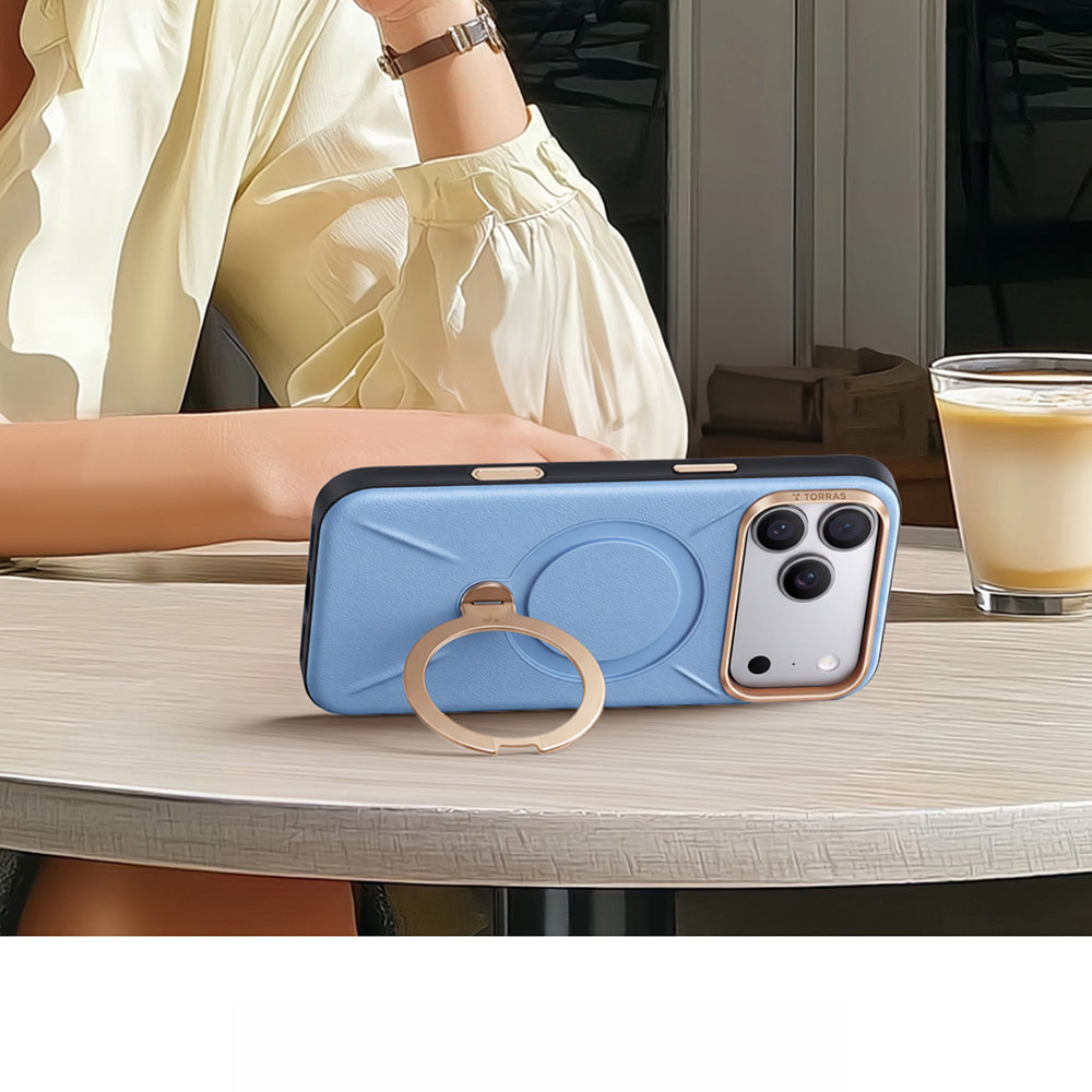 Handyhülle für iPhone 18 Pro Max / 17 Pro Max Torras Ostand Q3 VegSkin, Blau (4/11)