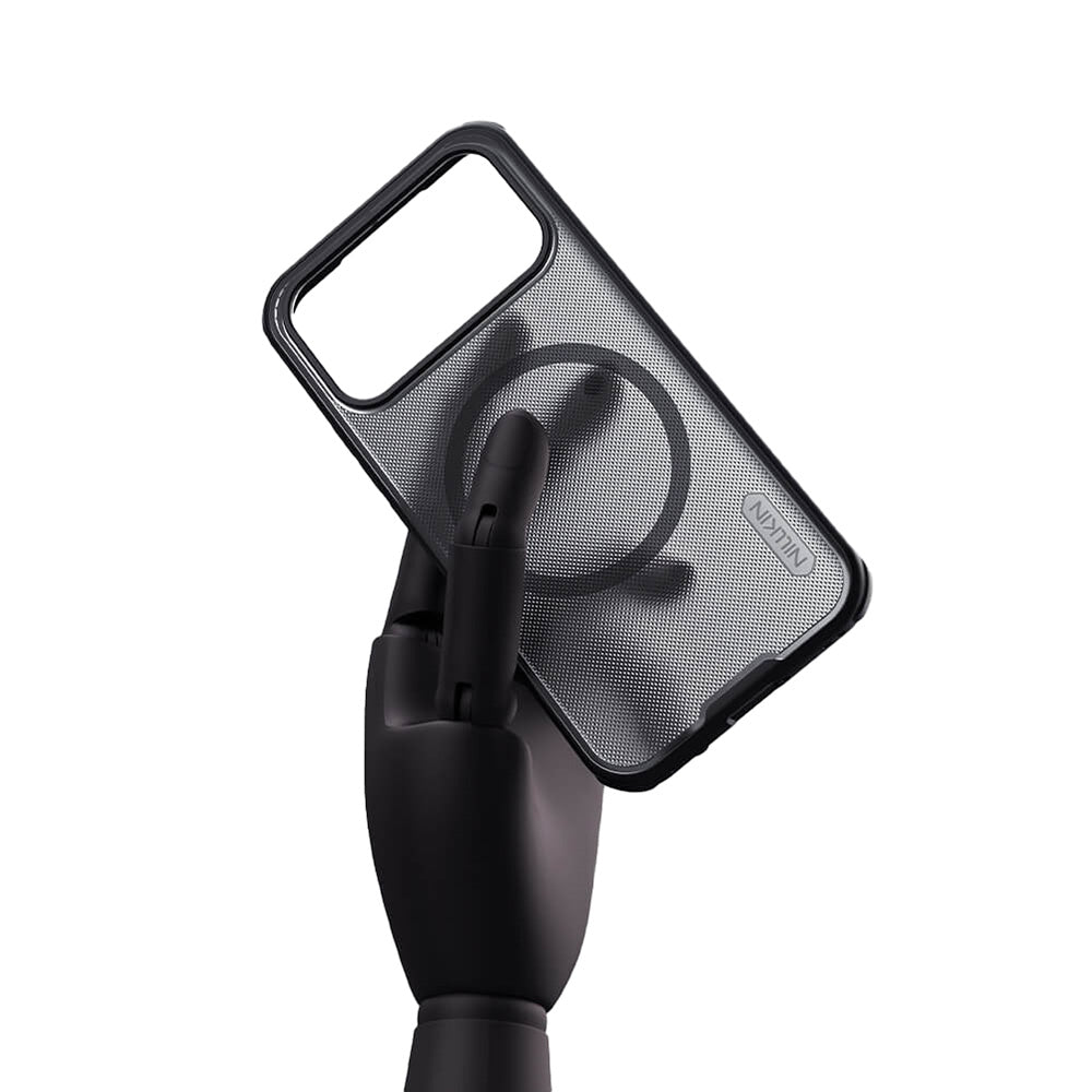 Handyhülle für Xiaomi POCO F9 Pro, Nillkin Frosted Shield Pro Magnetic mit MagSafe, Geräuchert mit schwarzem Rahmen (3/13)