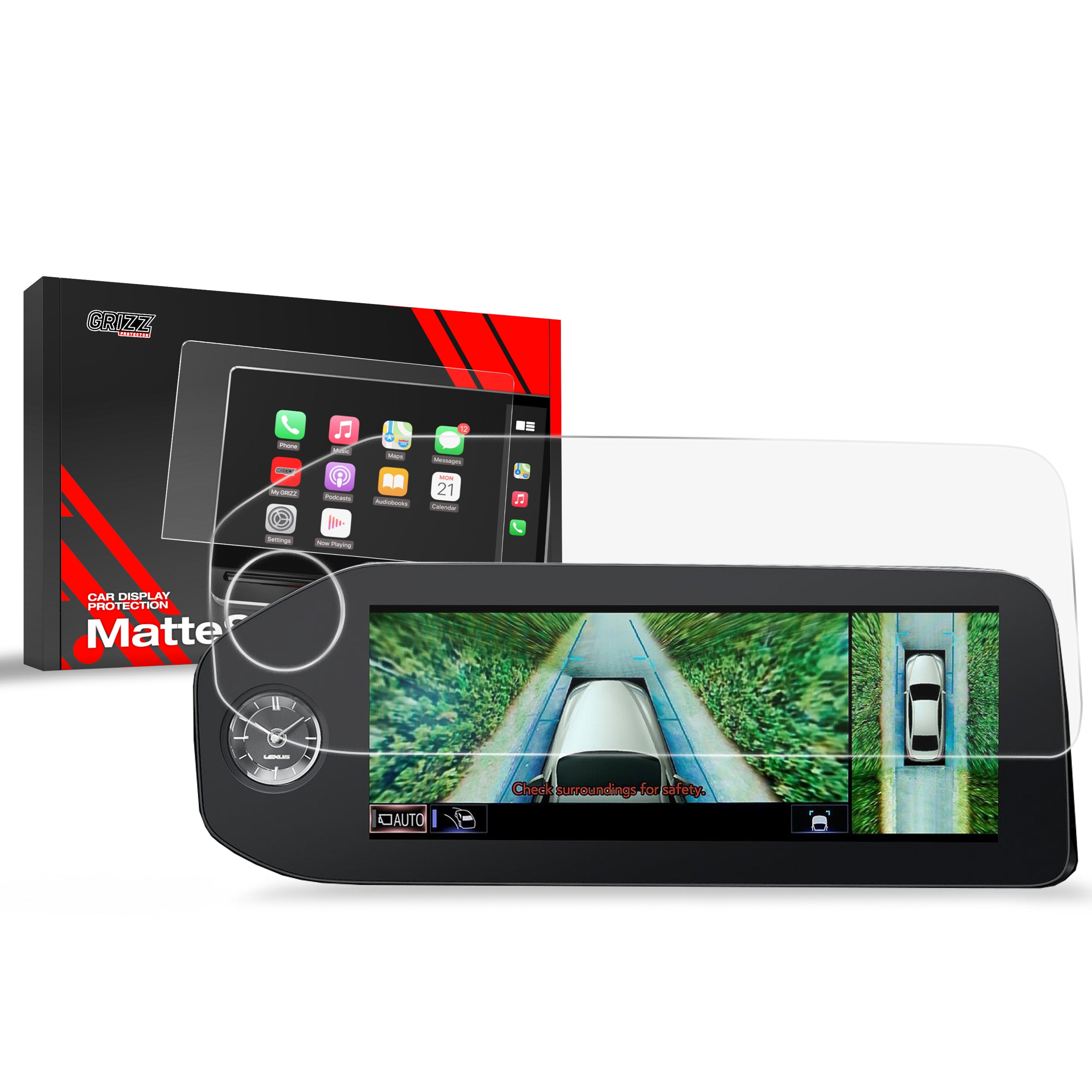 Matte Autodisplayfolie für Lexus LS 12,3" (2021-2025), Grizz Protector