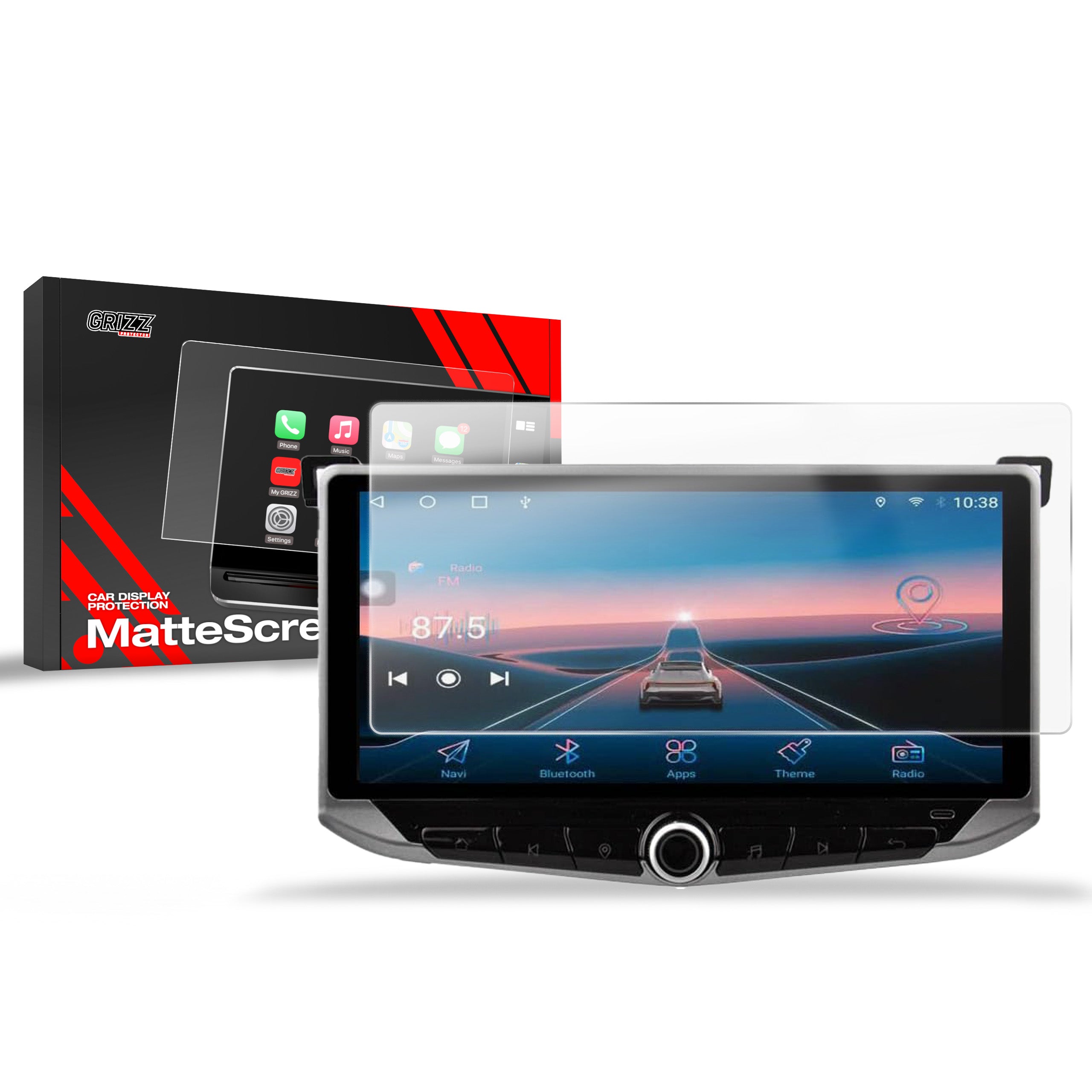 Matte Autodisplayfolie für Android Radio, Grizz Protector
