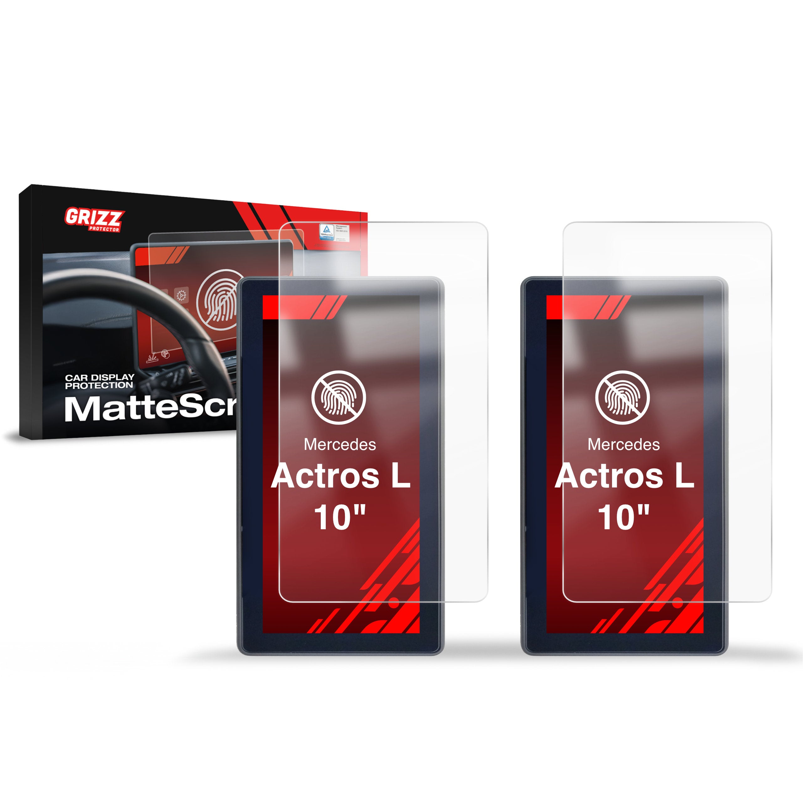 Matte Autodisplayfolie 2in1 für Mercedes Actros L Mirrors (2021-2024), Grizz Protector