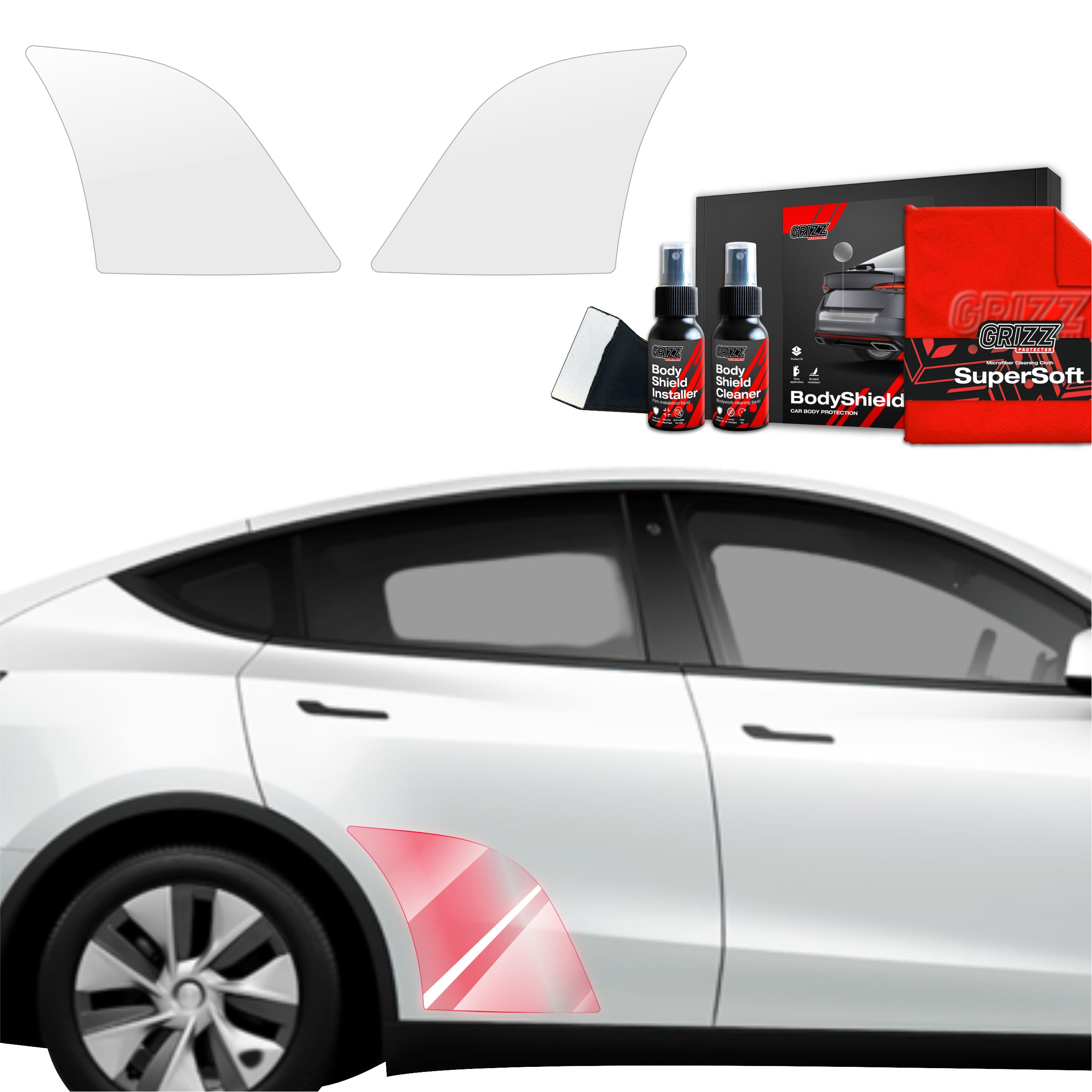 2in1 Schutzfolie Grizz Protector für hinteren Seitenschweller - Tesla Model Y (2020-2024)