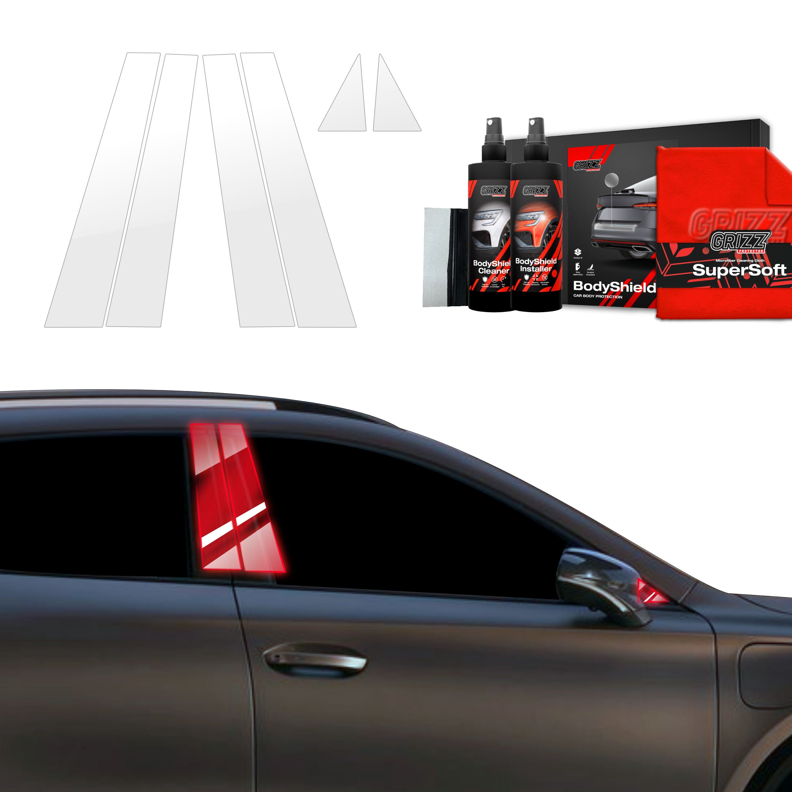6in1 Schutzfolie Grizz Protector für B-Säule - Cupra Formentor Facelift (2024-2026)