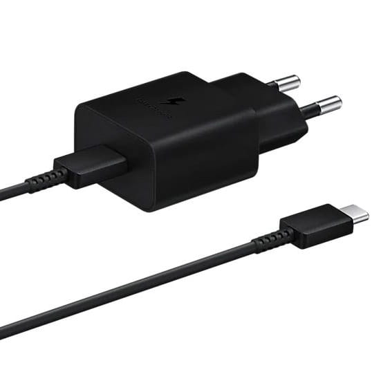 Wandladegerät Samsung EP-T1510XBEGEU PD 15W USB-C + Kabel, Schwarz